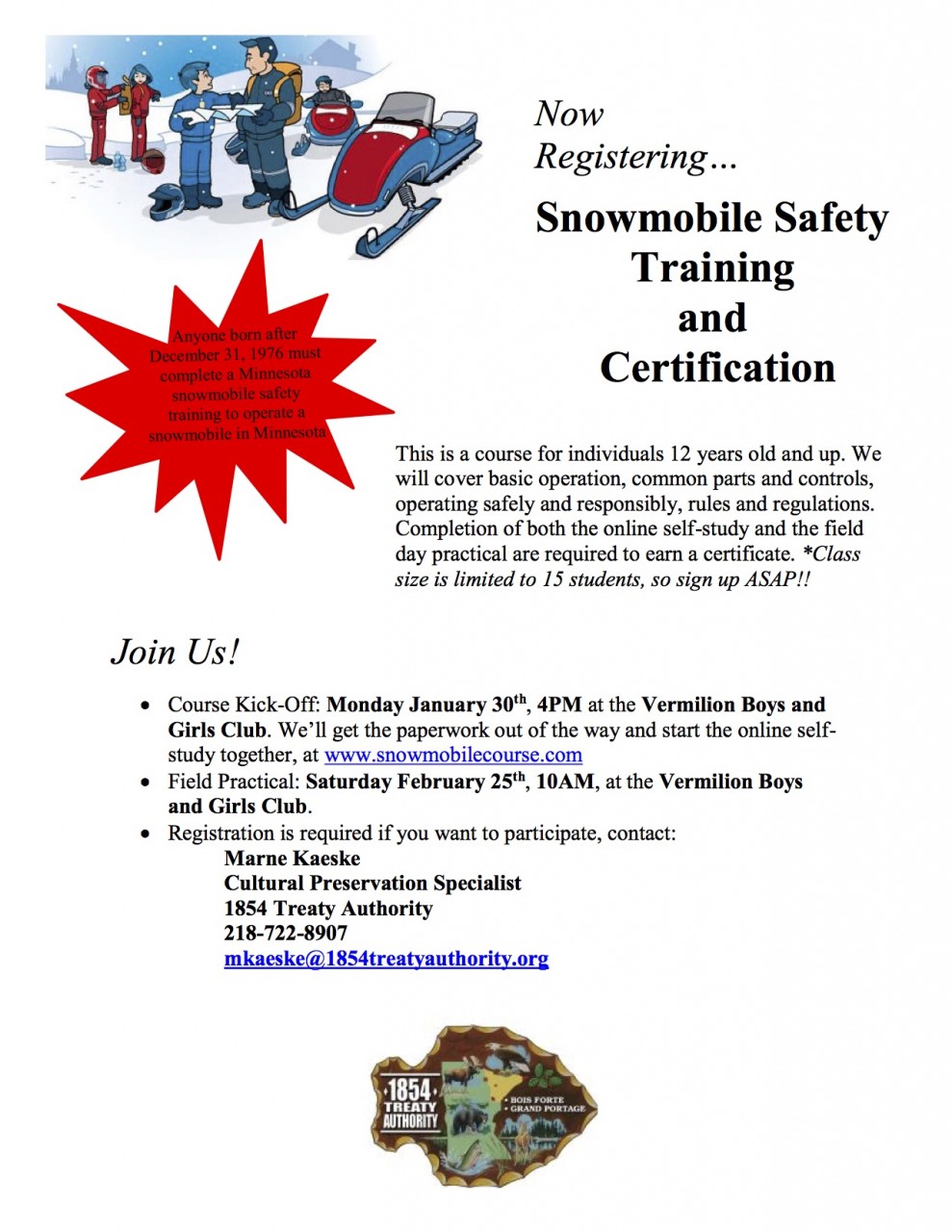 Snowmobile Safety Certification Course