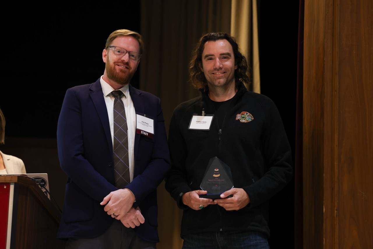 1854 Receives the Partnership Award from the Minnesota Aquatic Invasive Species Research Center